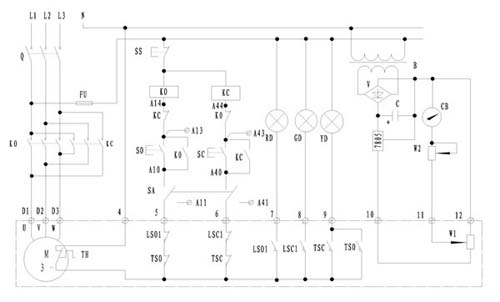 西門機(jī)電SEMEM DKX型電動閥門控制箱 控制原理圖